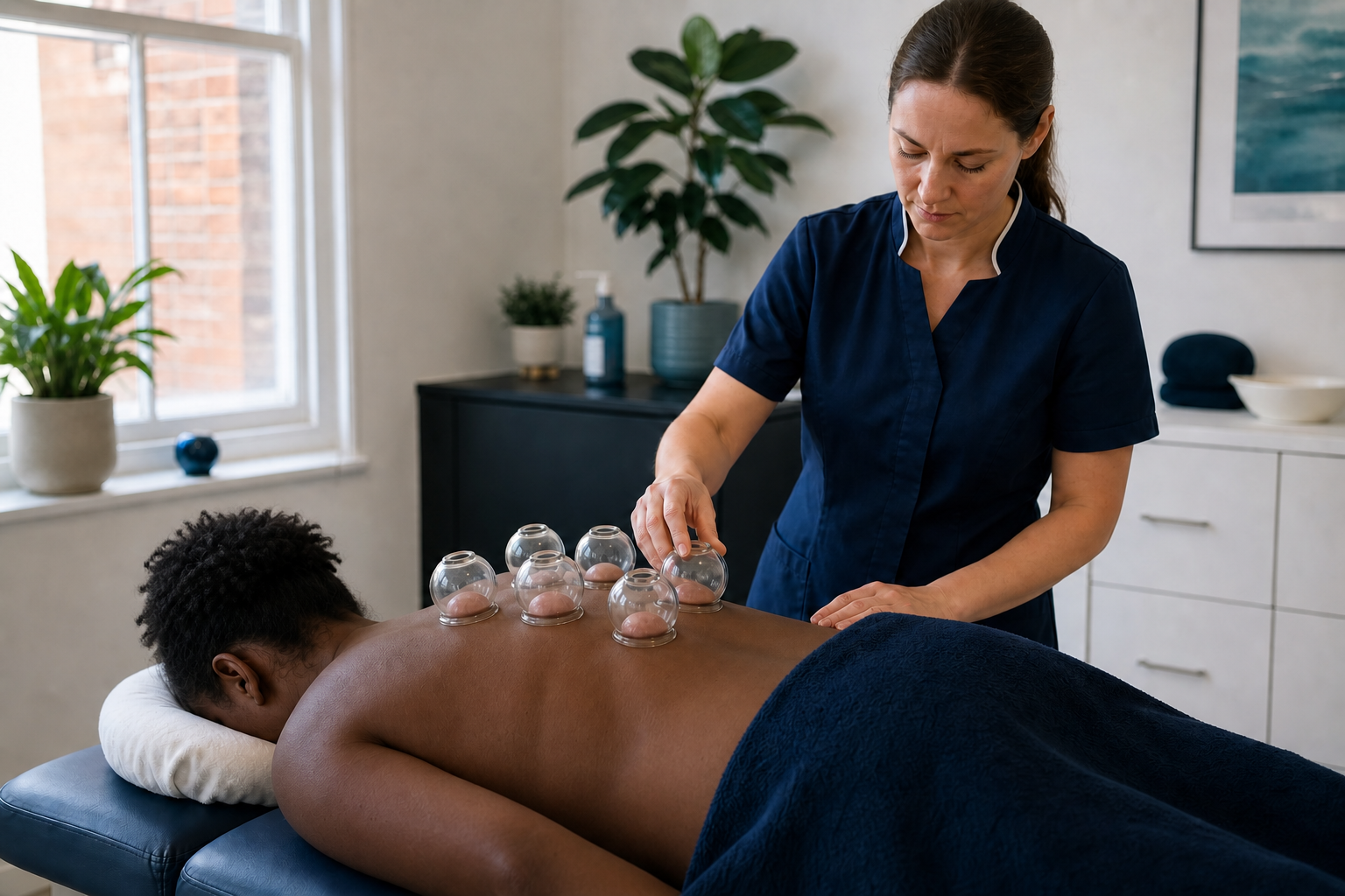 Professional cupping therapy at Maitri Liverpool
